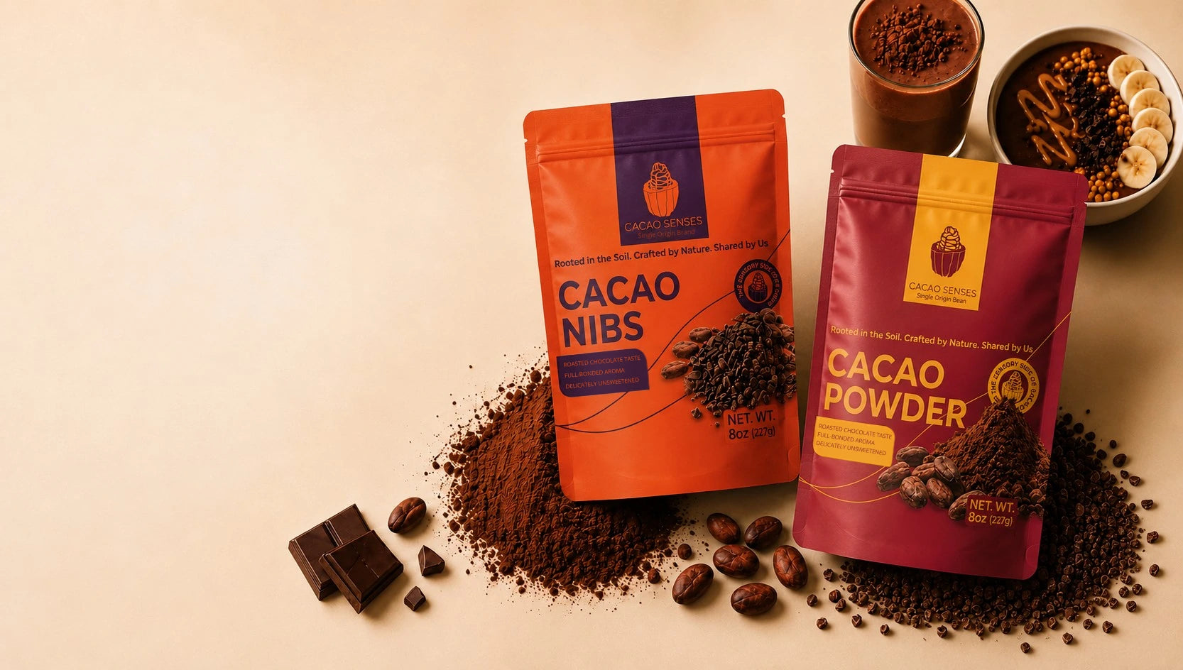 The full Cacao Senses product range
